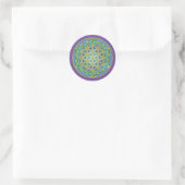 FLOWER OF LIFE – 聖幾何学デザイン1 ラウンドシール (バッグ)