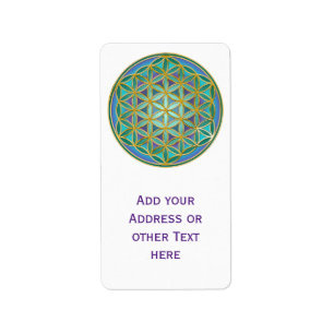 FLOWER OF LIFE – 聖幾何学デザイン1 ラベル