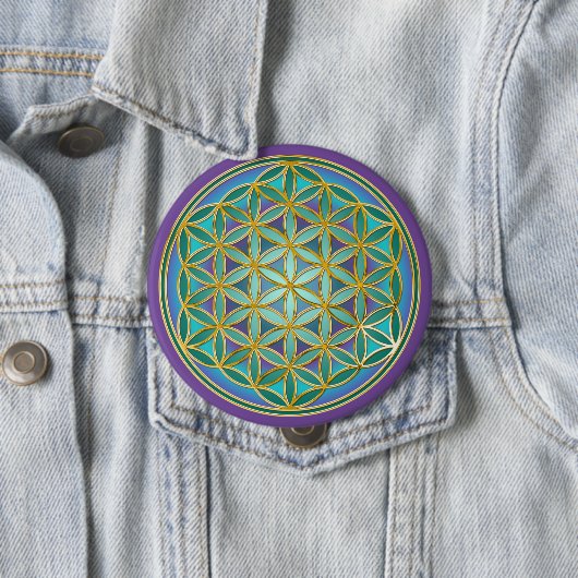 FLOWER OF LIFE – 聖幾何学デザイン1 缶バッジ (インサイチュ)