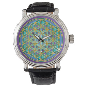 FLOWER OF LIFE – 聖幾何学デザイン1 腕時計