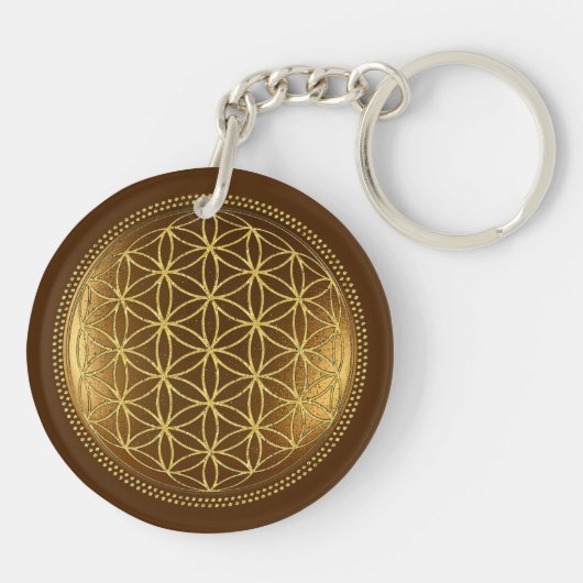 FLOWER OF LIFE – 聖幾何学メデイロン1 キーホルダー (裏面)