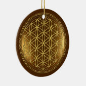 FLOWER OF LIFE – 聖幾何学メデイロン1 セラミックオーナメント (右)