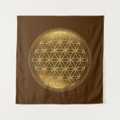 FLOWER OF LIFE – 聖幾何学メデイロン1 タペストリー (正面(横))