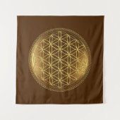 FLOWER OF LIFE – 聖幾何学メデイロン1 タペストリー (正面)