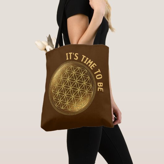 FLOWER OF LIFE – 聖幾何学メデイロン1 トートバッグ (クローズアップ)