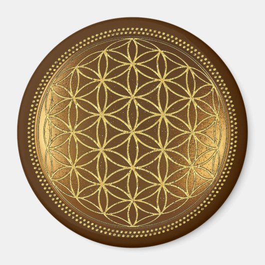 FLOWER OF LIFE – 聖幾何学メデイロン1 マグネット (正面)