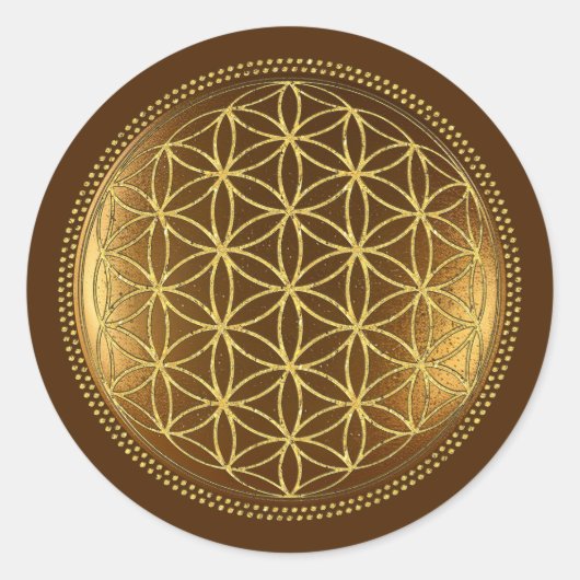FLOWER OF LIFE – 聖幾何学メデイロン1 ラウンドシール (正面)