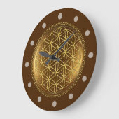 FLOWER OF LIFE – 聖幾何学メデイロン1 ラージ壁時計 (傾斜)