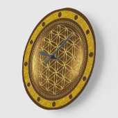 FLOWER OF LIFE – 聖幾何学メデイロン1 ラージ壁時計 (傾斜)