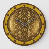 FLOWER OF LIFE – 聖幾何学メデイロン1 ラージ壁時計 (正面)