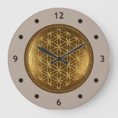 FLOWER OF LIFE – 聖幾何学メデイロン1 ラージ壁時計 (正面)