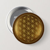 FLOWER OF LIFE – 聖幾何学メデイロン1 缶バッジ (正面&裏面)
