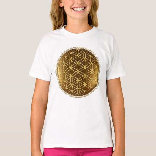 FLOWER OF LIFE – 聖幾何学メデイロン1 Tシャツ (正面)