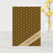 FLOWER OF LIFE -金ゴールドスタイルパターン カード (黄色い花)