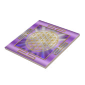 FLOWER OF LIFE -金ゴールドyantra タイル (側面)