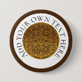 FLOWER OF LIFE – 金メダル 缶バッジ (正面)