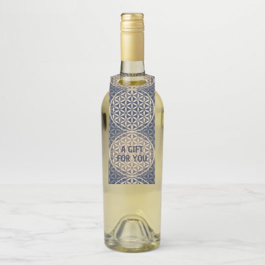 FLOWER OF LIFE – 青い砂模様 ボトルネックタグ (ボトル)