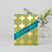 FLOWER OF LIFE – 青い砂模様 箔シーズンポストカード (立ち正面)