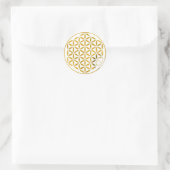 Flower Of Life 1 - Gold stamp ラウンドシール (バッグ)