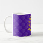Flower Of Life 1 - Gold stamp | violet pattern コーヒーマグカップ (左)