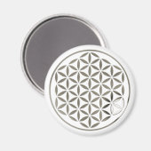 Flower Of Life 1 - Silver stamp マグネット (正面/裏面)