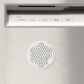 Flower Of Life 1 - Silver stamp マグネット (インサイチュ (食洗機))