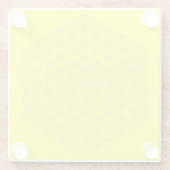 flower of life 5. dimension energy chacra ガラスコースター (裏面)