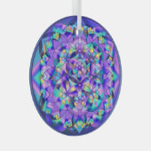 Flower of Life Blue～ ガラスオーナメント (正面右)