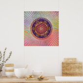 FLOWER OF LIFE / Blume des Lebens -オーナメント ポスター (キッチン)