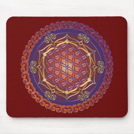 FLOWER OF LIFE / Blume des Lebens -オーナメントI マウスパッド (正面)