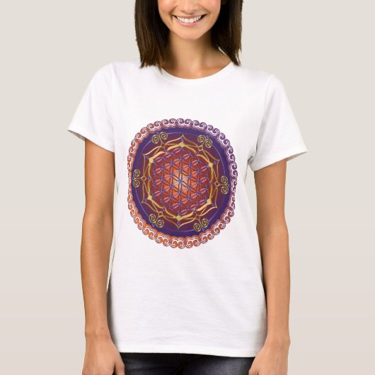 FLOWER OF LIFE / Blume des Lebens -オーナメントI Tシャツ (正面)