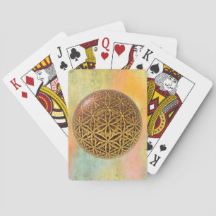Flower Of Life / Blume des Lebens – ボールグリッド金ゴールド トランプ