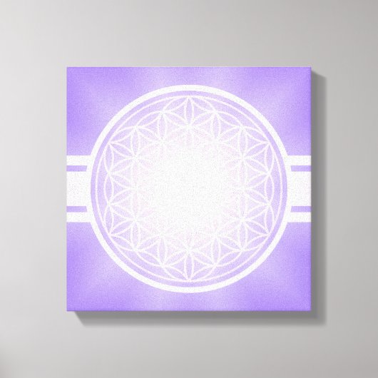 Flower of Life / Blume des Lebens – 白い透明。 キャンバスプリント (正面)