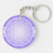 Flower of Life / Blume des Lebens – 白い透明。 キーホルダー (裏面)