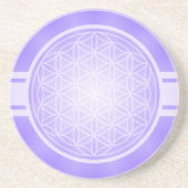 Flower of Life / Blume des Lebens – 白い透明。 コースター (正面)