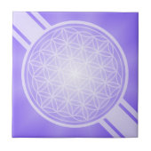 Flower of Life / Blume des Lebens – 白い透明。 タイル (正面)