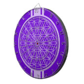 Flower of Life / Blume des Lebens – 白い透明。 ダーツボード (正面右)