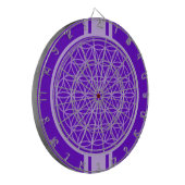 Flower of Life / Blume des Lebens – 白い透明。 ダーツボード (正面左)