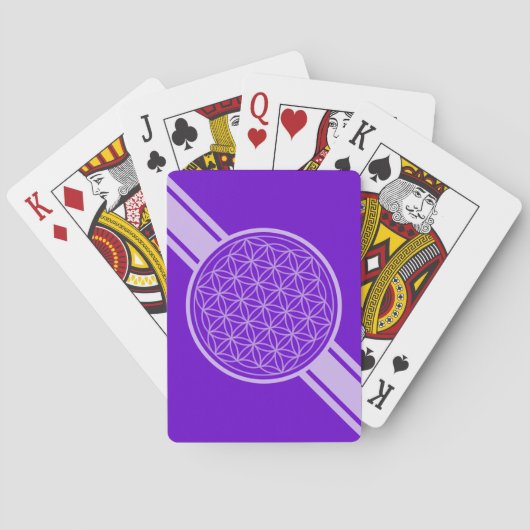 Flower of Life / Blume des Lebens – 白い透明。 トランプ (裏面)