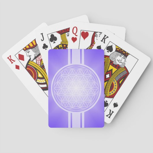 Flower of Life / Blume des Lebens – 白い透明。 トランプ (裏面)