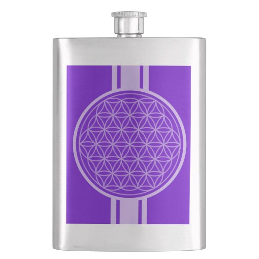 Flower of Life / Blume des Lebens – 白い透明。 フラスク (正面)
