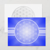 Flower of Life / Blume des Lebens – 白い透明。 ポストカード (正面/裏面)