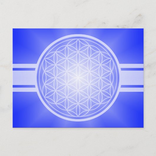 Flower of Life / Blume des Lebens – 白い透明。 ポストカード (正面)