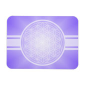 Flower of Life / Blume des Lebens – 白い透明。 マグネット (横)