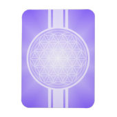 Flower of Life / Blume des Lebens – 白い透明。 マグネット (縦)