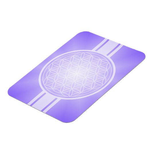 Flower of Life / Blume des Lebens – 白い透明。 マグネット (左側)