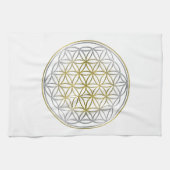 FLOWER OF LIFE / Blume des Lebens - BiColor キッチンタオル (横)