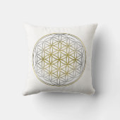 FLOWER OF LIFE / Blume des Lebens - BiColor クッション (裏面)