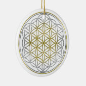 FLOWER OF LIFE / Blume des Lebens - BiColor セラミックオーナメント (右)