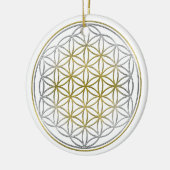FLOWER OF LIFE / Blume des Lebens - BiColor セラミックオーナメント (左)